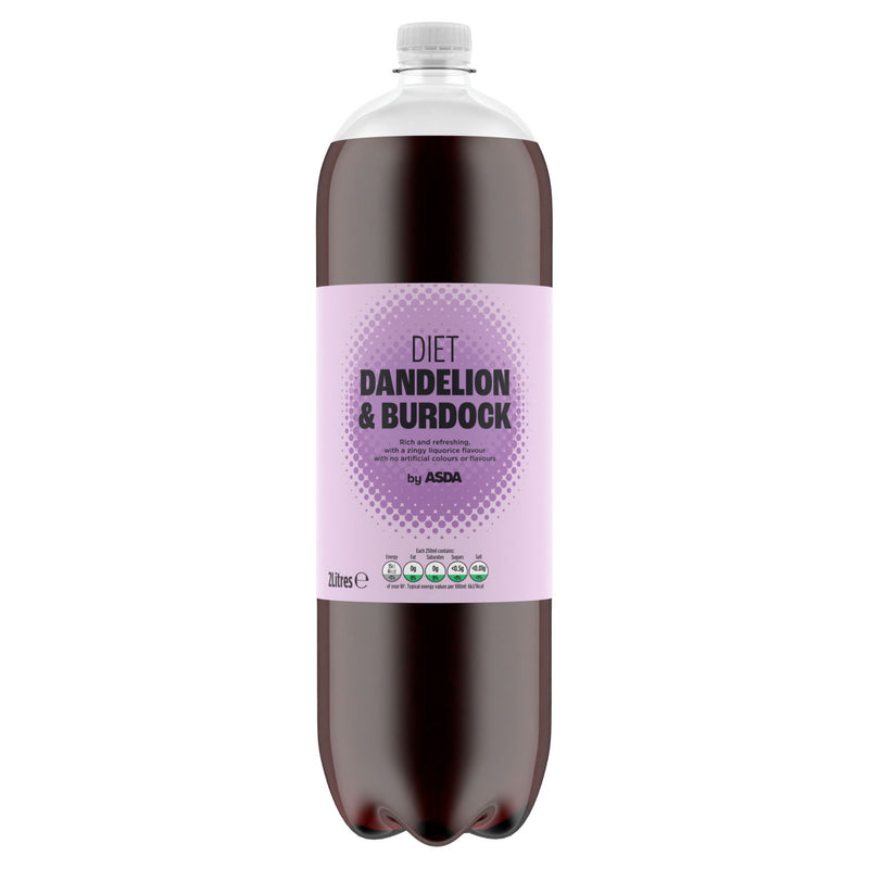 ASDA Diet Dandelion & Burdock 2 litre drink - British product