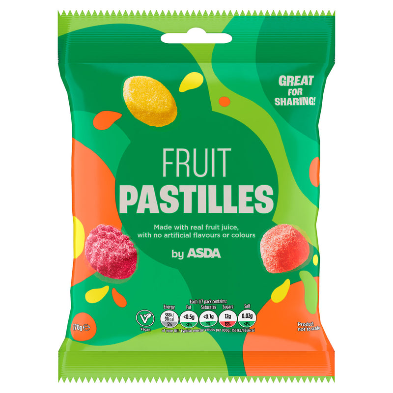 ASDA Fruit Pastilles chewy sweets 170g, UK version