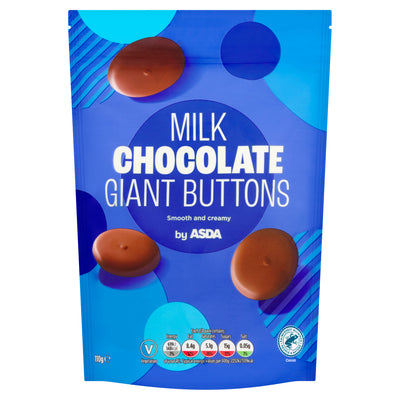 ASDA ASDA Milk Chocolate Giant Buttons 110g- Buy online at McGrocer