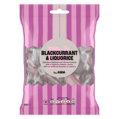 ASDA ASDA Blackcurrant & Liquorice Chewy Sweets 200g- Buy online at McGrocer