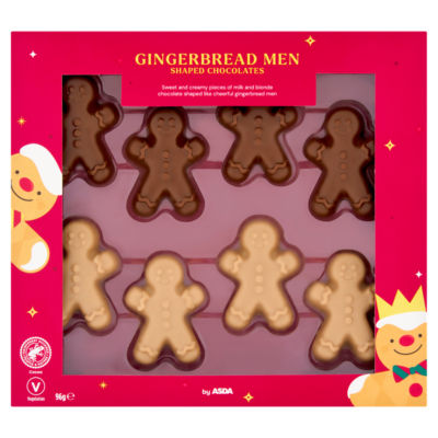ASDA gingerbread men shaped chocolates 96g (British brand)