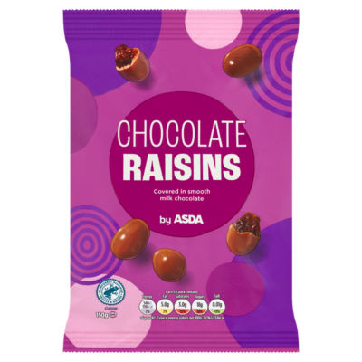 ASDA milk chocolate raisins 150g - British product