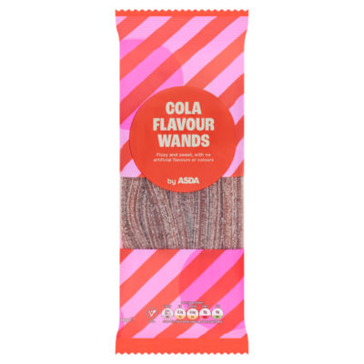 ASDA Cola Flavour Wands 180g, imported from the UK