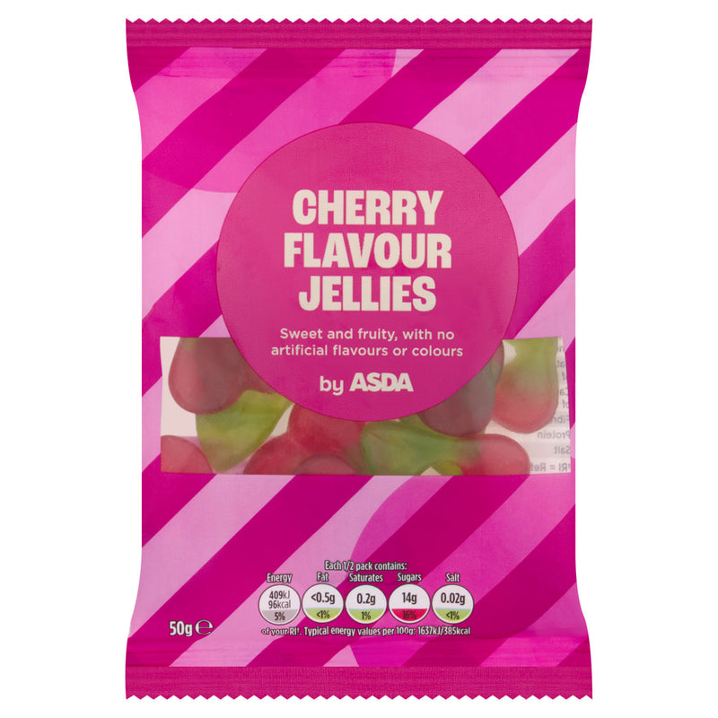 ASDA cherry flavour jellies 50g (British brand)
