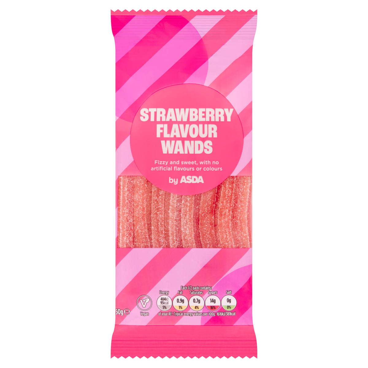 ASDA strawberry flavour wands 50g - British product