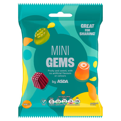 ASDA ASDA Mini Gems Fruit Flavour Gums 160g- Buy online at McGrocer
