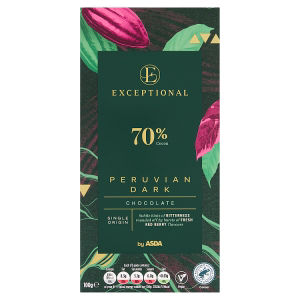 Chocolat noir péruvien exceptionnel ASDA 100g