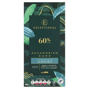 ASDA dark chocolate with sea salt 100g, imported from the UK