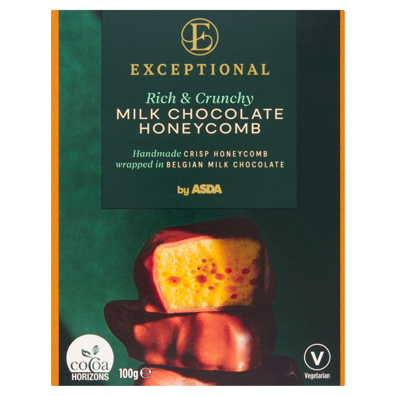 ASDA milk chocolate honeycomb 100g, UK version