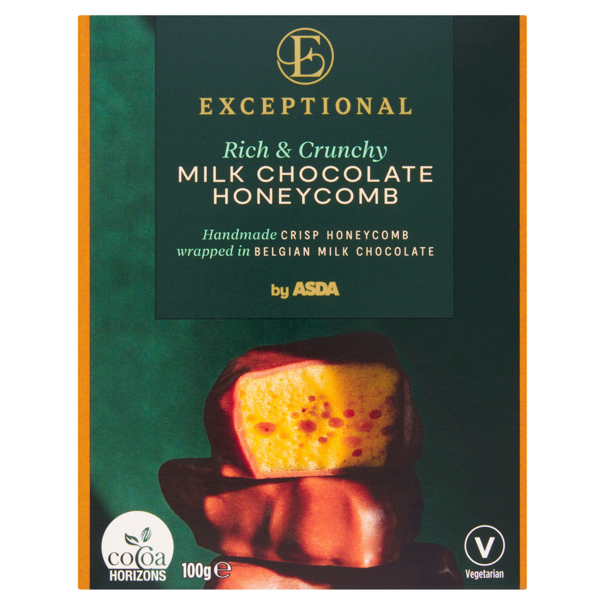 ASDA milk chocolate honeycomb 100g, UK version