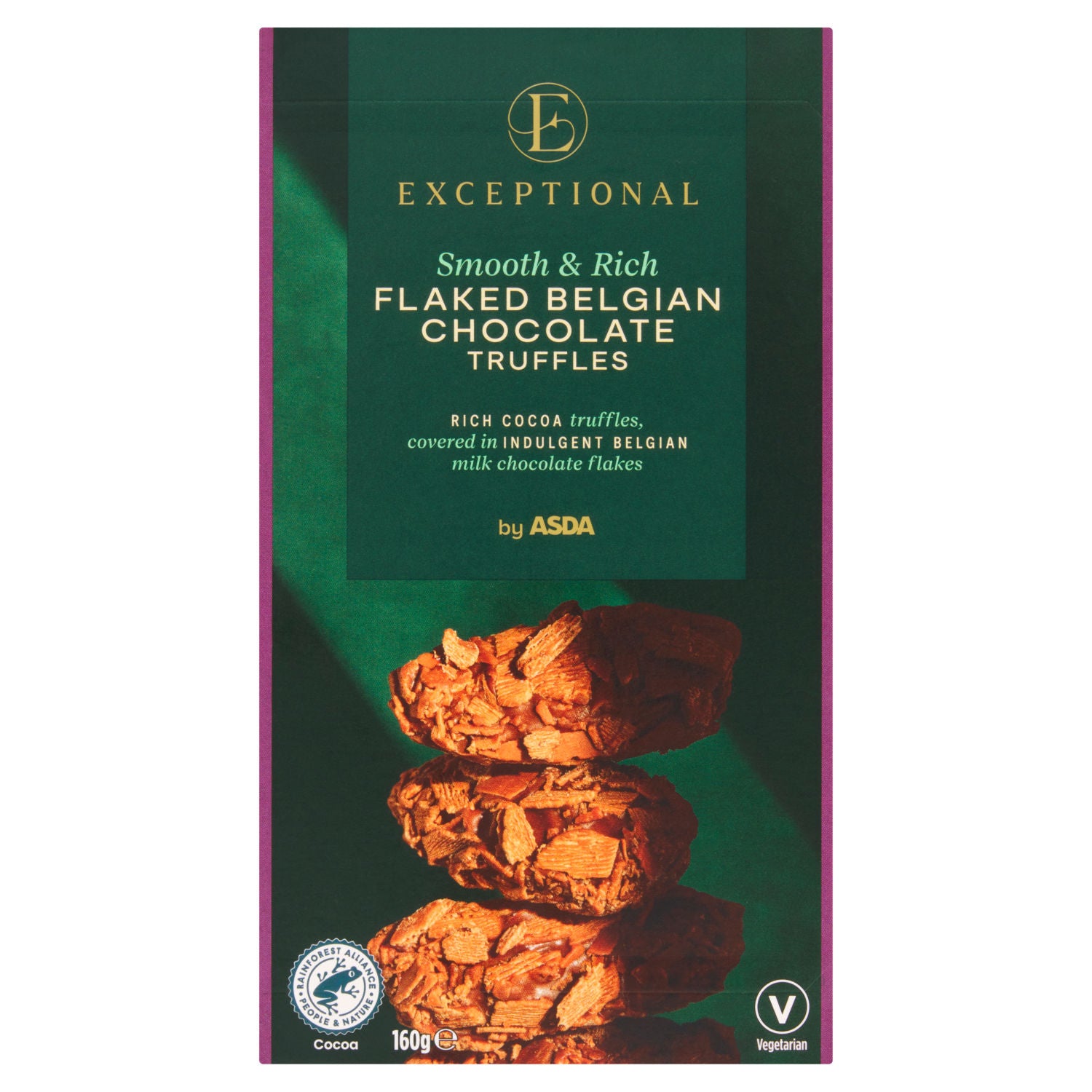 ASDA Flaked Belgian Chocolate Truffles 160g - British product