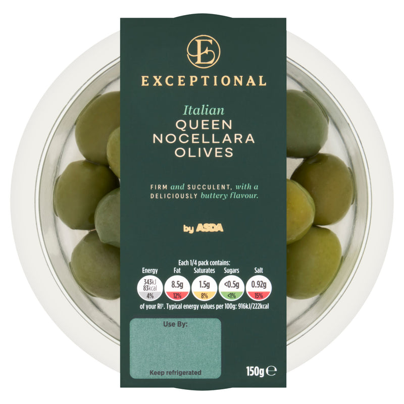 ASDA Italian Queen Nocellara olives 150g (British brand)