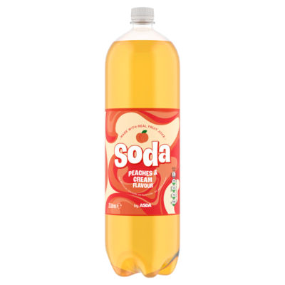 ASDA peaches and cream flavour soda 2 litres (British brand)