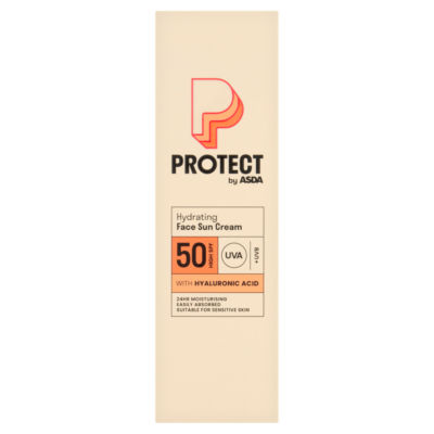 ASDA face sun cream SPF50 with hyaluronic acid 50ml - British product