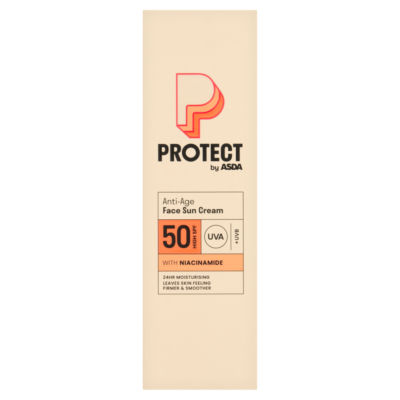 ASDA ASDA Protect Anti-Age Face Sun Cream SPF 50 50ml- Buy online at McGrocer