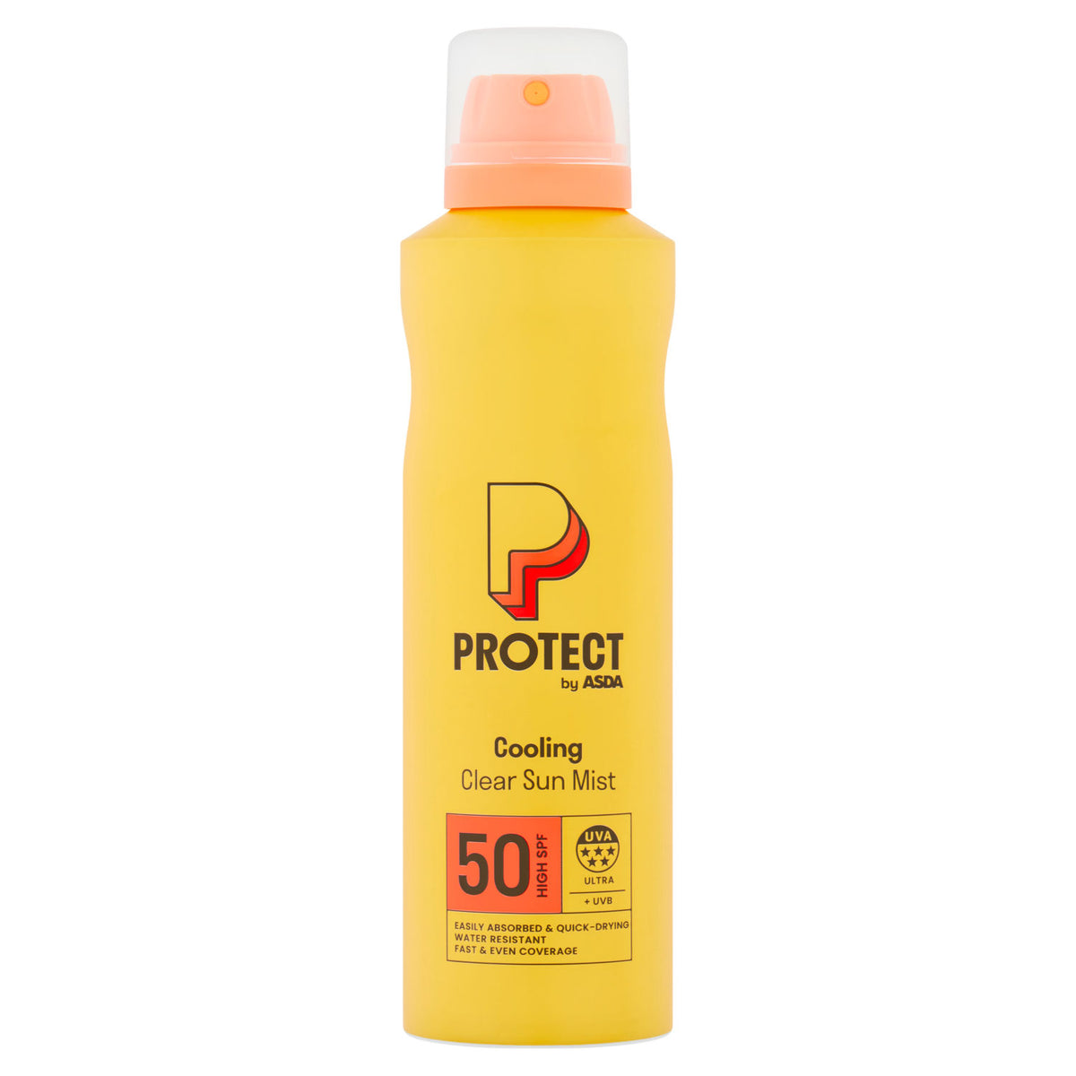ASDA Protect SPF 50 cooling clear sun mist 200ml, imported from the UK