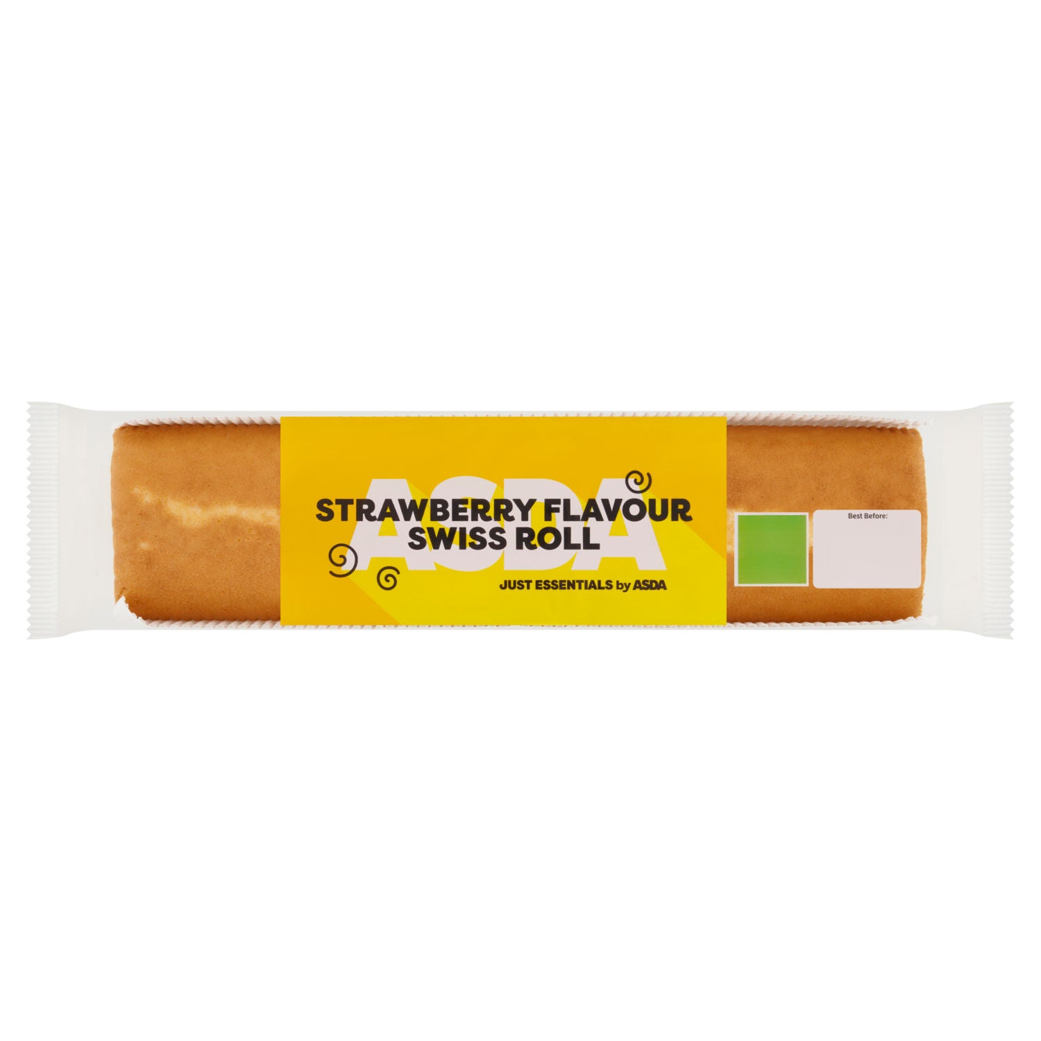 ASDA strawberry Swiss roll 365g, imported from the UK
