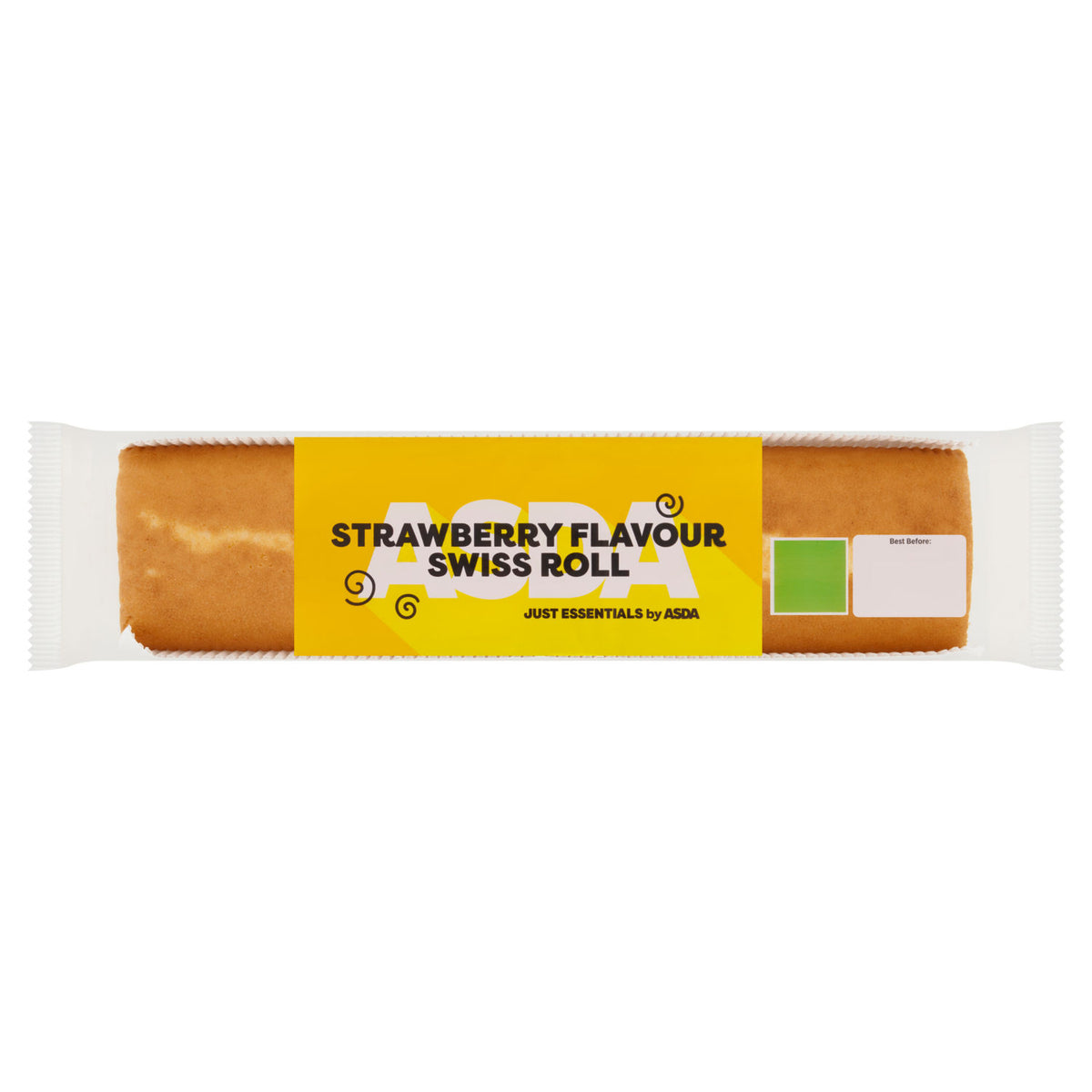 ASDA strawberry Swiss roll 365g, imported from the UK