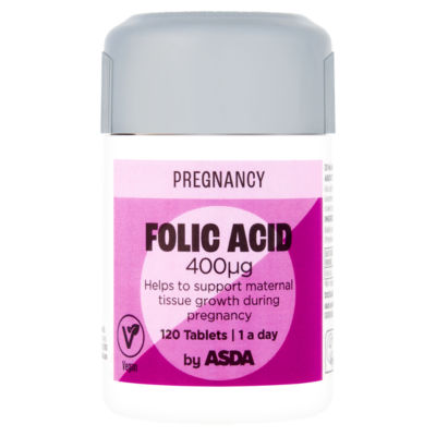 ASDA Pregnancy Folic Acid 400 g 120 Tablets 1 a Day