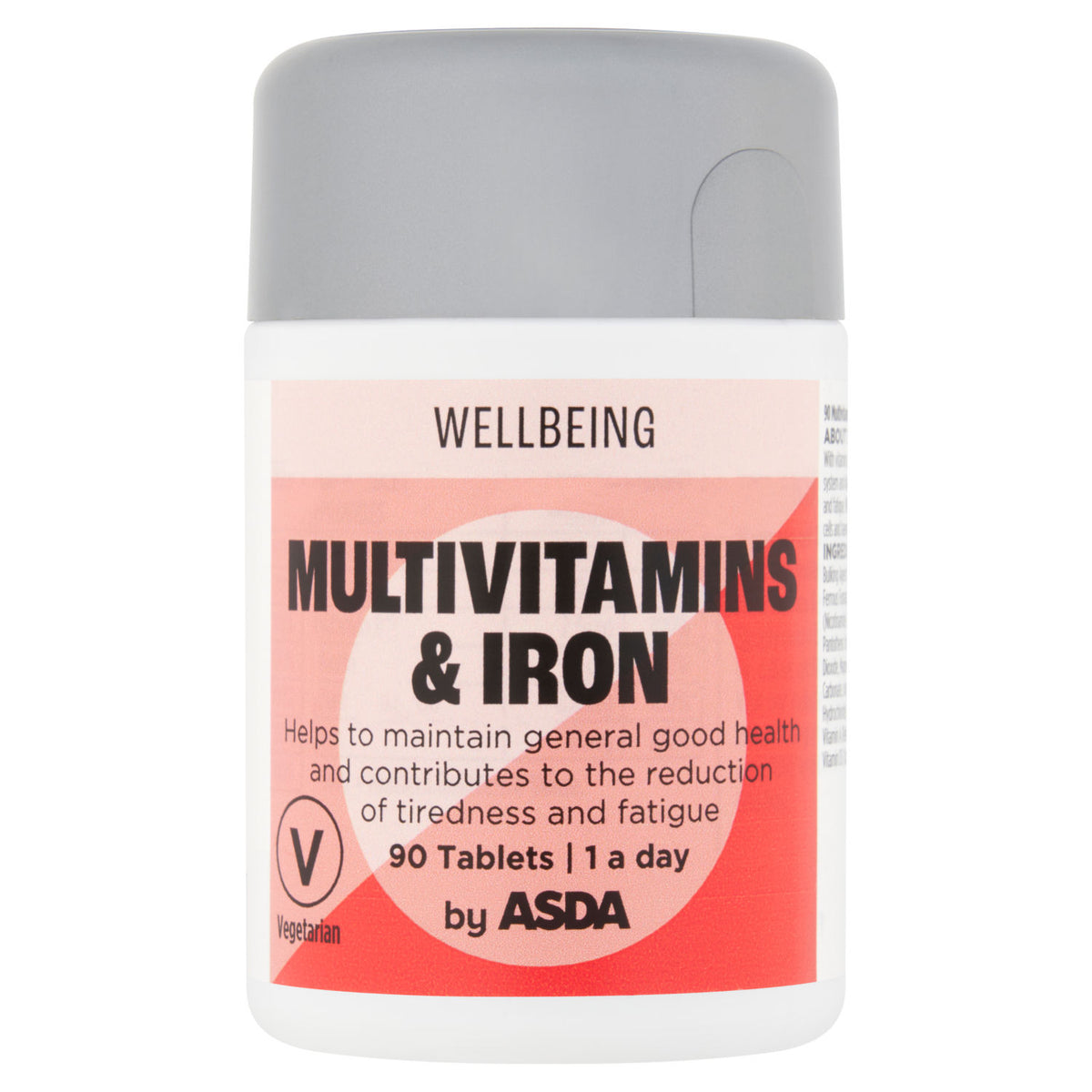 ASDA multivitamins with iron 90 tablets (British brand)