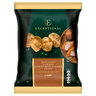 ASDA turkey Christmas dinner crisps 150g, UK version