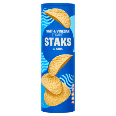 ASDA ASDA Salt & Vinegar Flavour Staks Potato Snacks 165g- Buy online at McGrocer