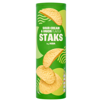 ASDA Staks sour cream and onion flavour 165g - British product