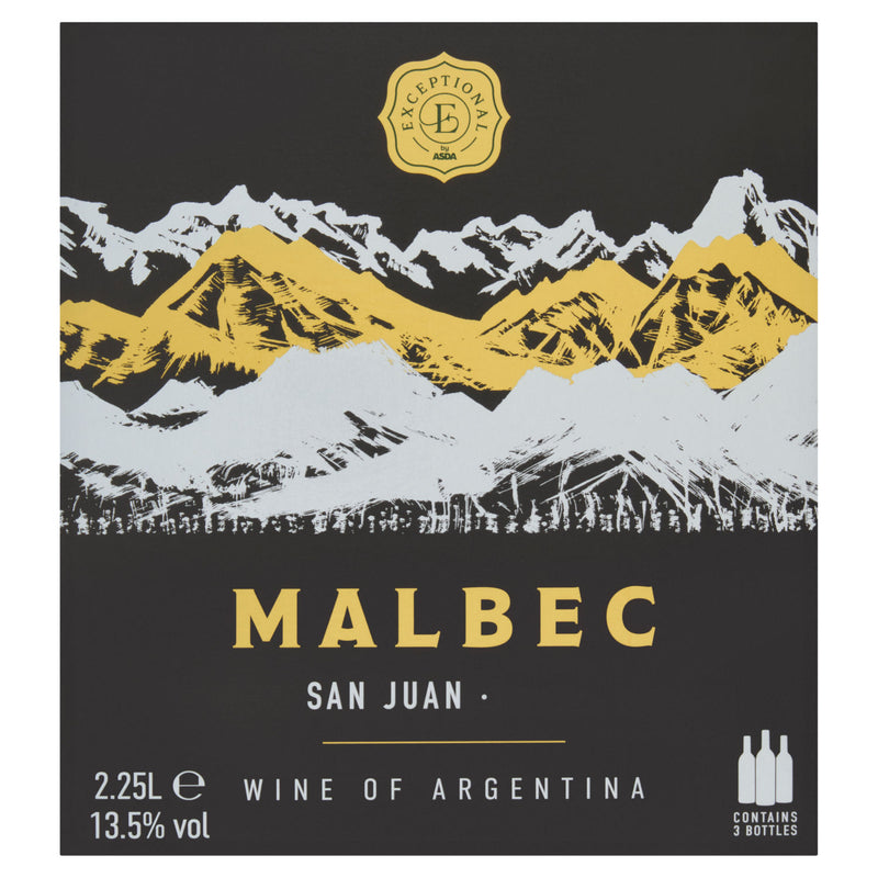 ASDA Malbec wine box 2.25L, UK version