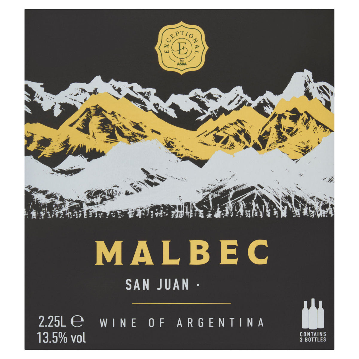 ASDA Malbec wine box 2.25L, UK version