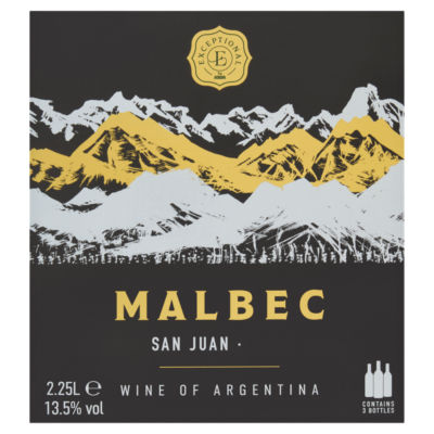 ASDA Malbec wine box 2.25L, UK version