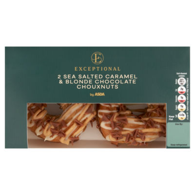 ASDA Exceptional Sea Salted Caramel choux nut 2 pack - British product