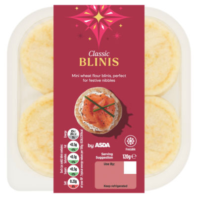 ASDA Classic Blinis 120g, UK version