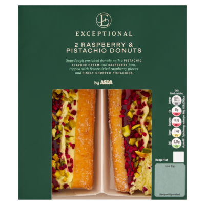 Exceptional by ASDA 2 Raspberry Pistachio Donuts