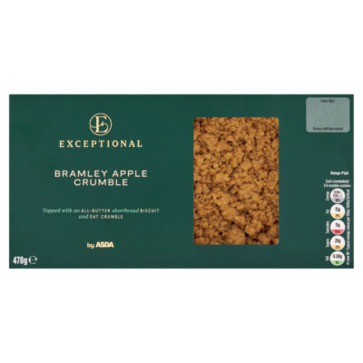 ASDA Exceptional apple crumble 478g - British product