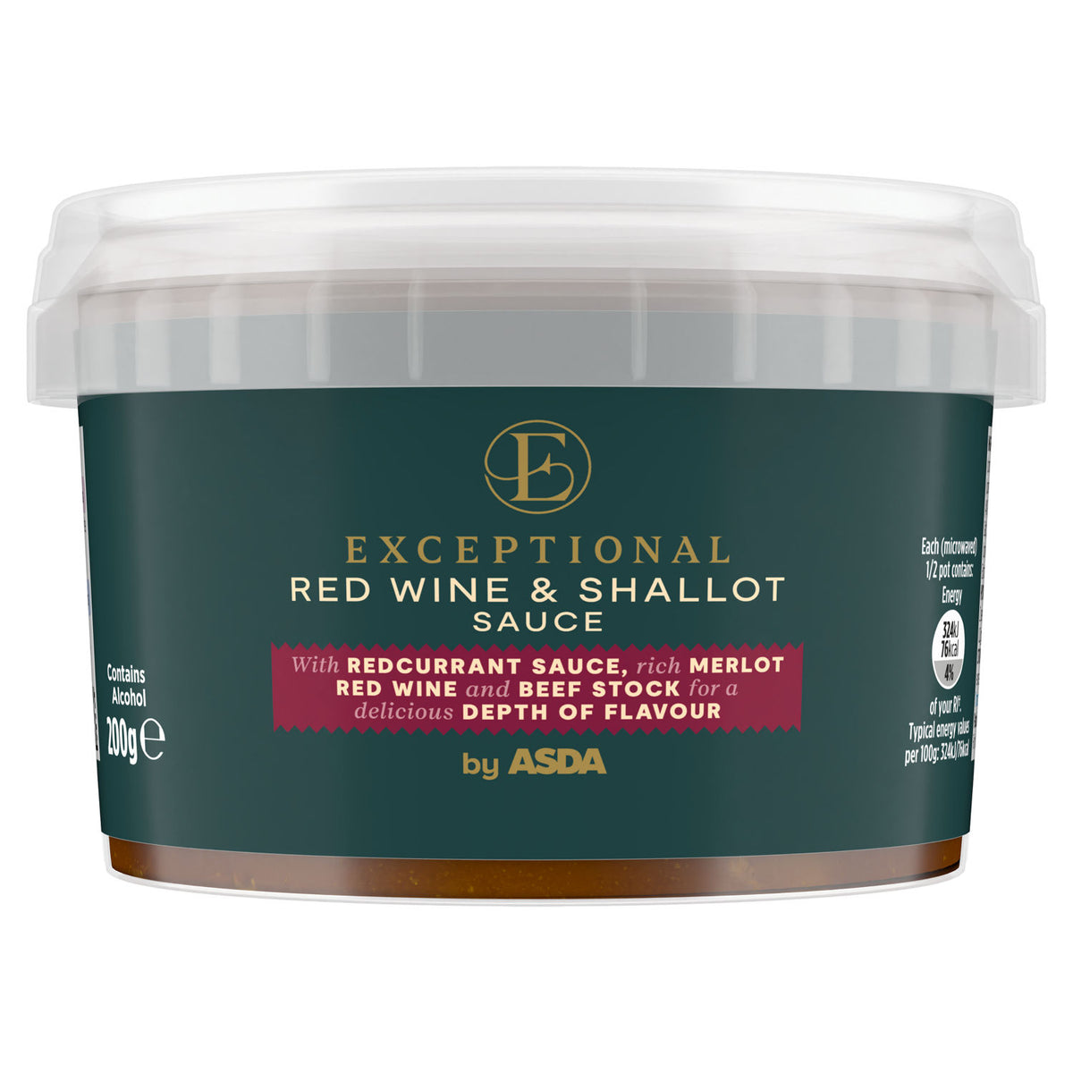ASDA Exceptional red wine shallot sauce 200g, UK version