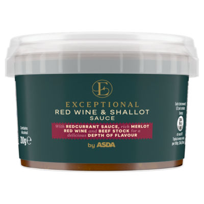 ASDA Exceptional red wine shallot sauce 200g, UK version