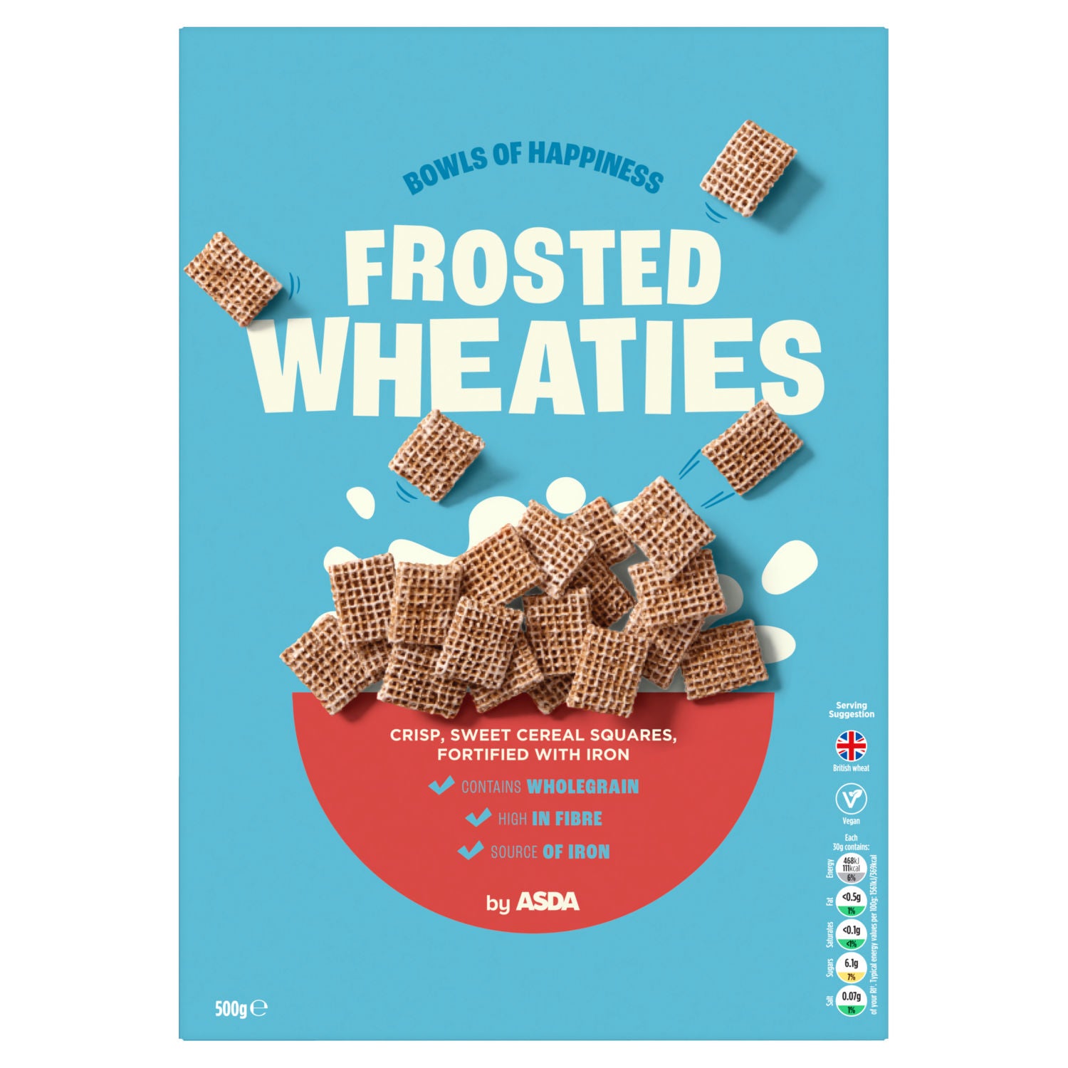 ASDA Frosted Wheaties 500g breakfast cereal (British brand)