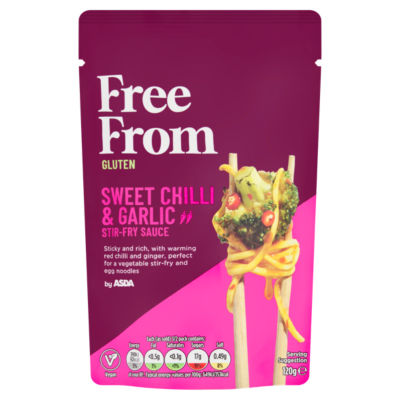 ASDA ASDA Free From Sweet Chilli & Garlic Stir-Fry Sauce 120g- Buy online at McGrocer