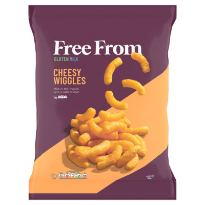 ASDA ASDA Free From Cheesy Wiggles Cheese Flavour Maize Snacks 150g- Buy online at McGrocer