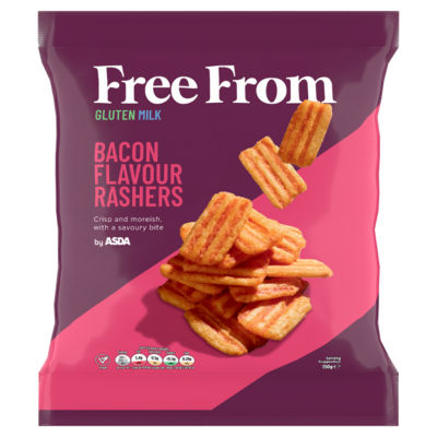 ASDA Free From bacon flavour rashers 150g (British brand)