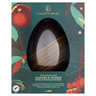 ASDA dark chocolate Orange & Ginger egg 200g - British product