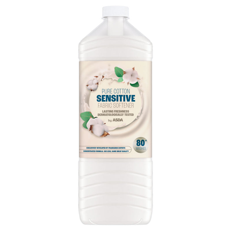 ASDA Pure Cotton Sensitive Fabric Softener 2 litres - British product