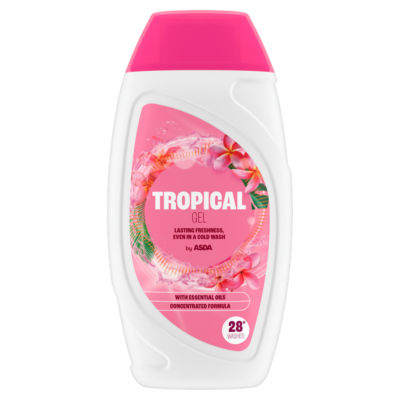ASDA tropical laundry gel 28 washes bottle, UK version