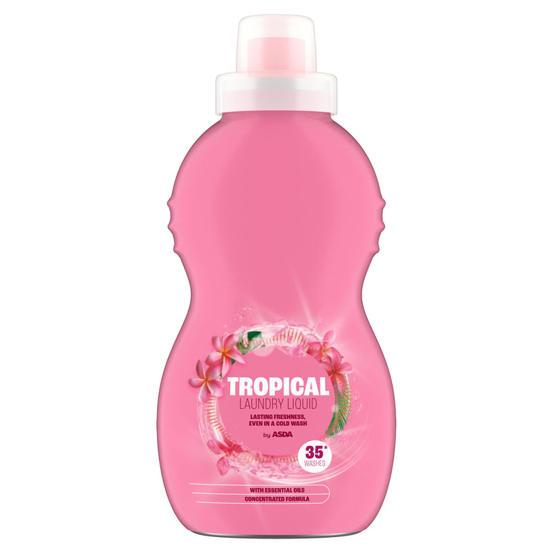 ASDA Tropical Laundry Liquid 875ml, imported from the UK