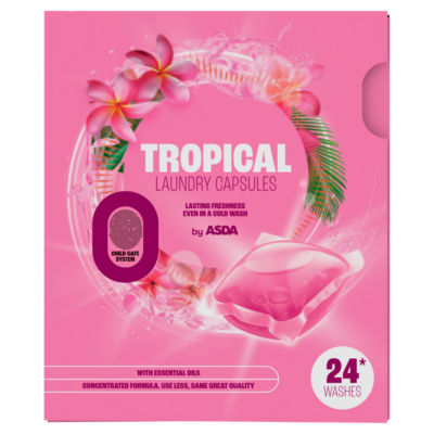 ASDA ASDA Tropical Laundry Capsules 42 Washes- Buy online at McGrocer