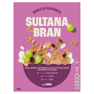 ASDA Sultana Bran cereal 500g (British brand)