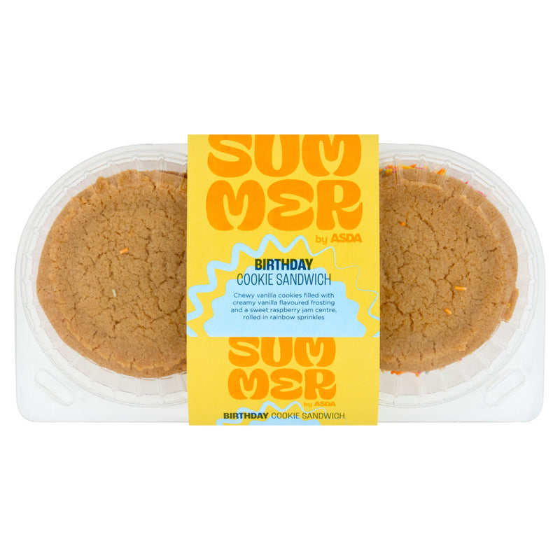 ASDA Birthday Cookie Sandwich with sprinkles (British brand)
