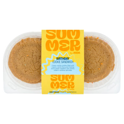 ASDA Birthday Cookie Sandwich with sprinkles (British brand)