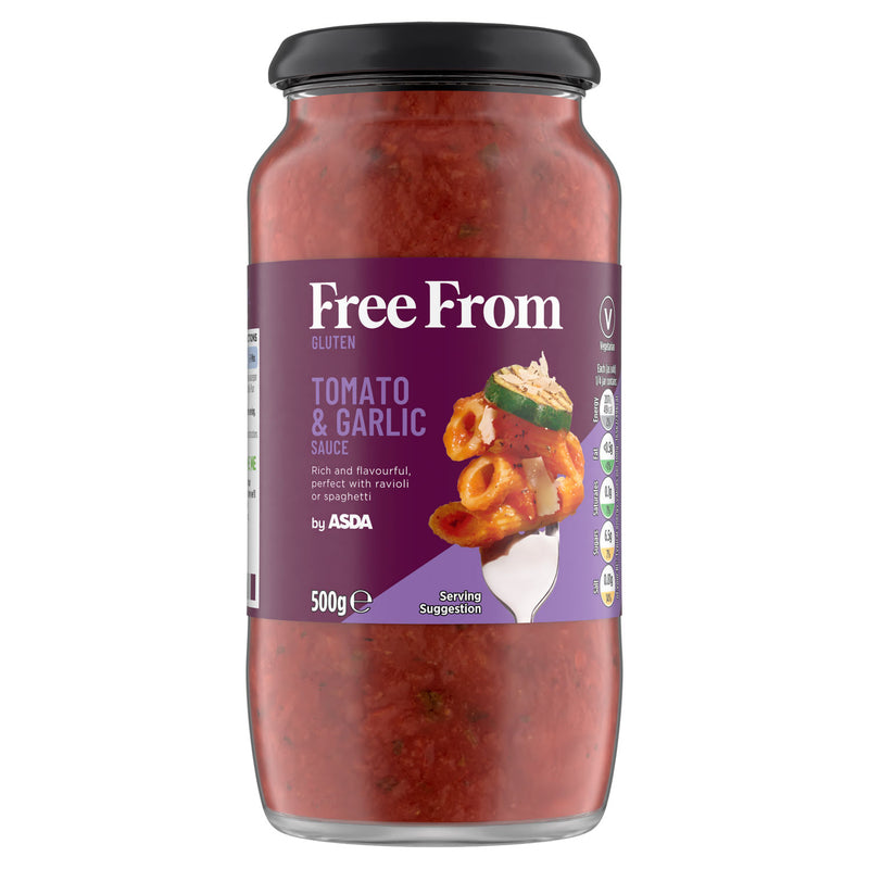 Asda Free From tomato and garlic sauce 500g - British product