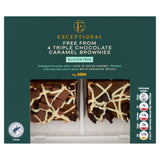 ASDA Free From triple chocolate caramel brownies 4 pack - British product